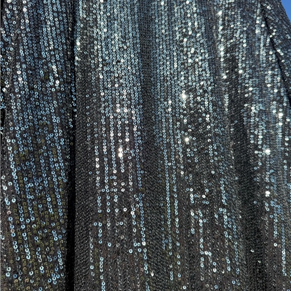 NWT! Black Sequin Stunning Open Front Cardigan Women's Blazer Top - Picture 4 of 4